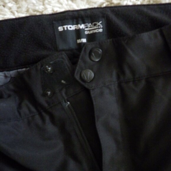 Storm Pack SunIce Fleece Lined Men's Ski/Snowboarding Pants Medium Black Pockets - Picture 3 of 9